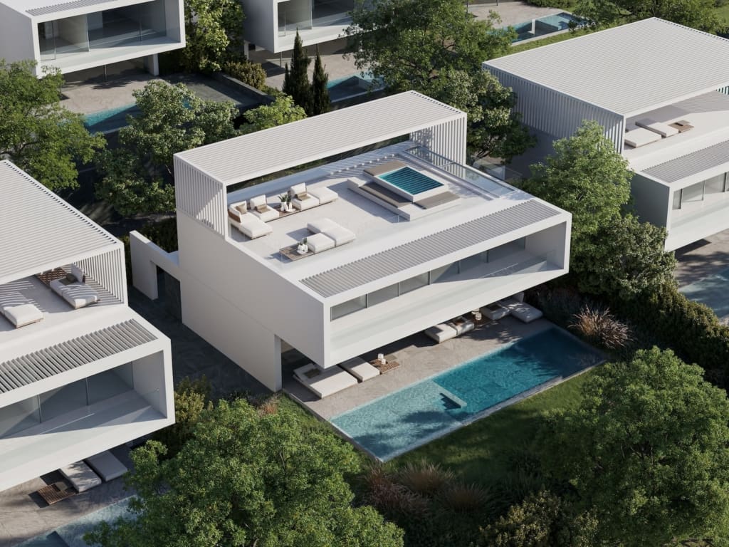 Modern luxury villa at ONE SEVEN Estepona offered by Ikzoekuwhuisinspanje.nl showcasing contemporary design and sustainable living