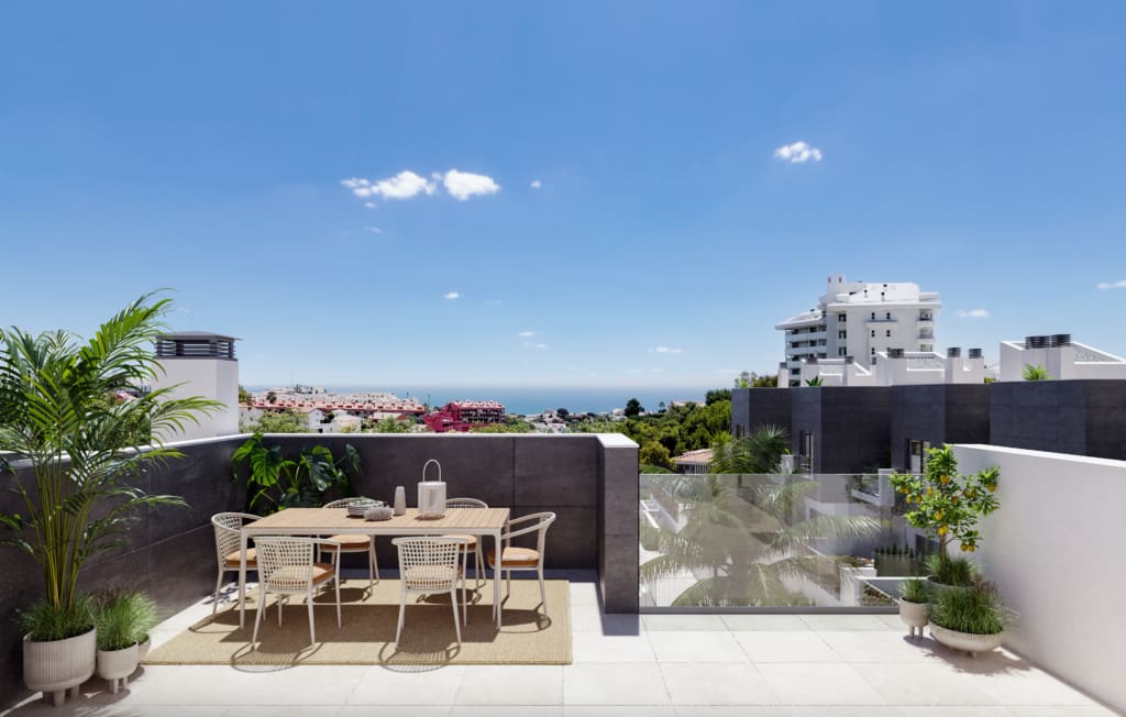Modern semi-detached villas with sea views at Maresia Villas, Torreblanca, Fuengirola – luxury real estate by Ikzoekuwhuisinspanje.nl