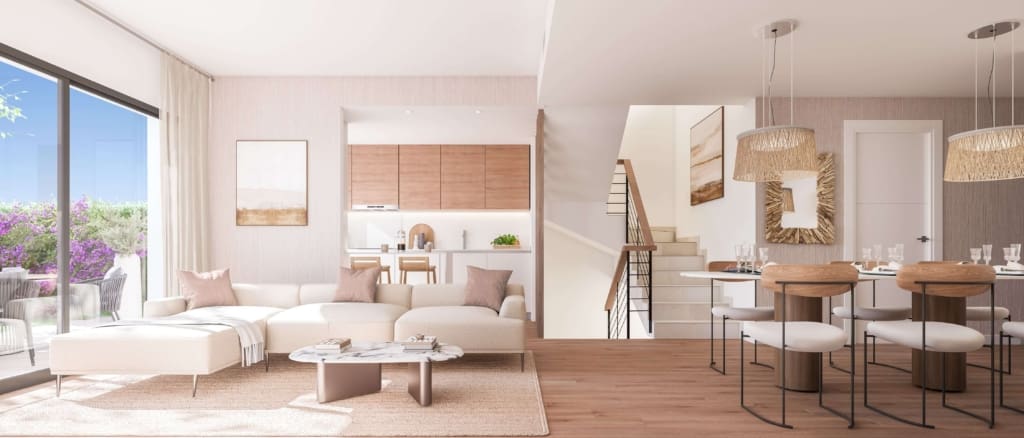 Modern townhouse with private garden and communal pool in Málagas Los Nogales Living development Ikzoekuwhuisinspanje.nl