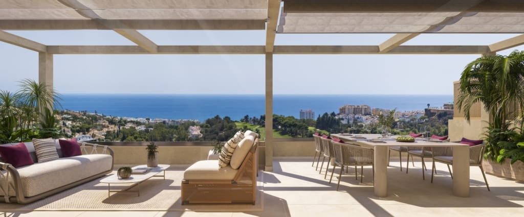 Luxurious sea view apartments and penthouses at Abelias Finca Doña María by MDR Luxury Homes - where golf, nature, and Mediterranean elegance meet