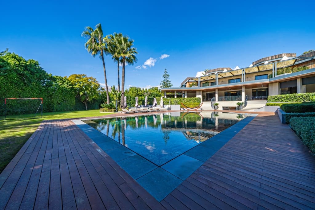 Luxury frontline golf villa in Guadalmina Baja by MDR - 10-bedroom home with spa, cinema, snow room and premium design on the Costa del Sol