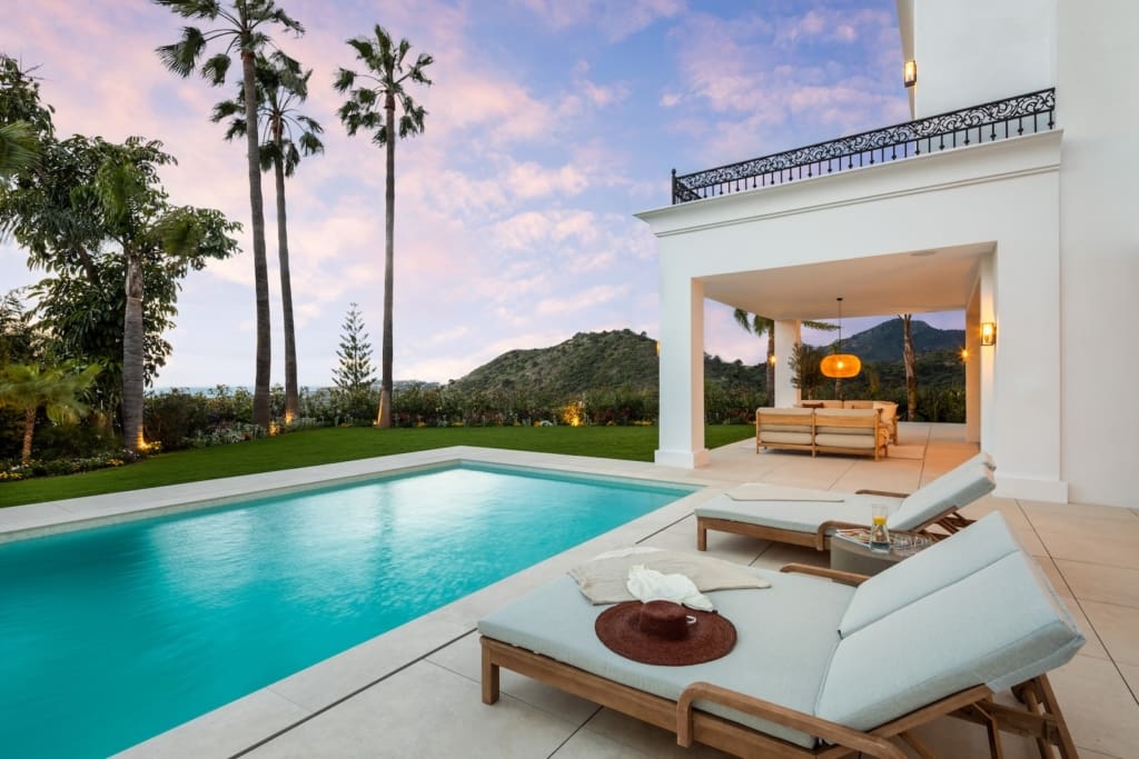Villa Fortuna in Los Arqueros - modern luxury villa with sea views, pool and smart tech, listed by MDR Luxury Homes.