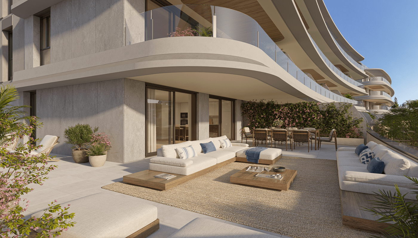 Sea view terraces at Serenya Mijas - MDR Luxury Homes