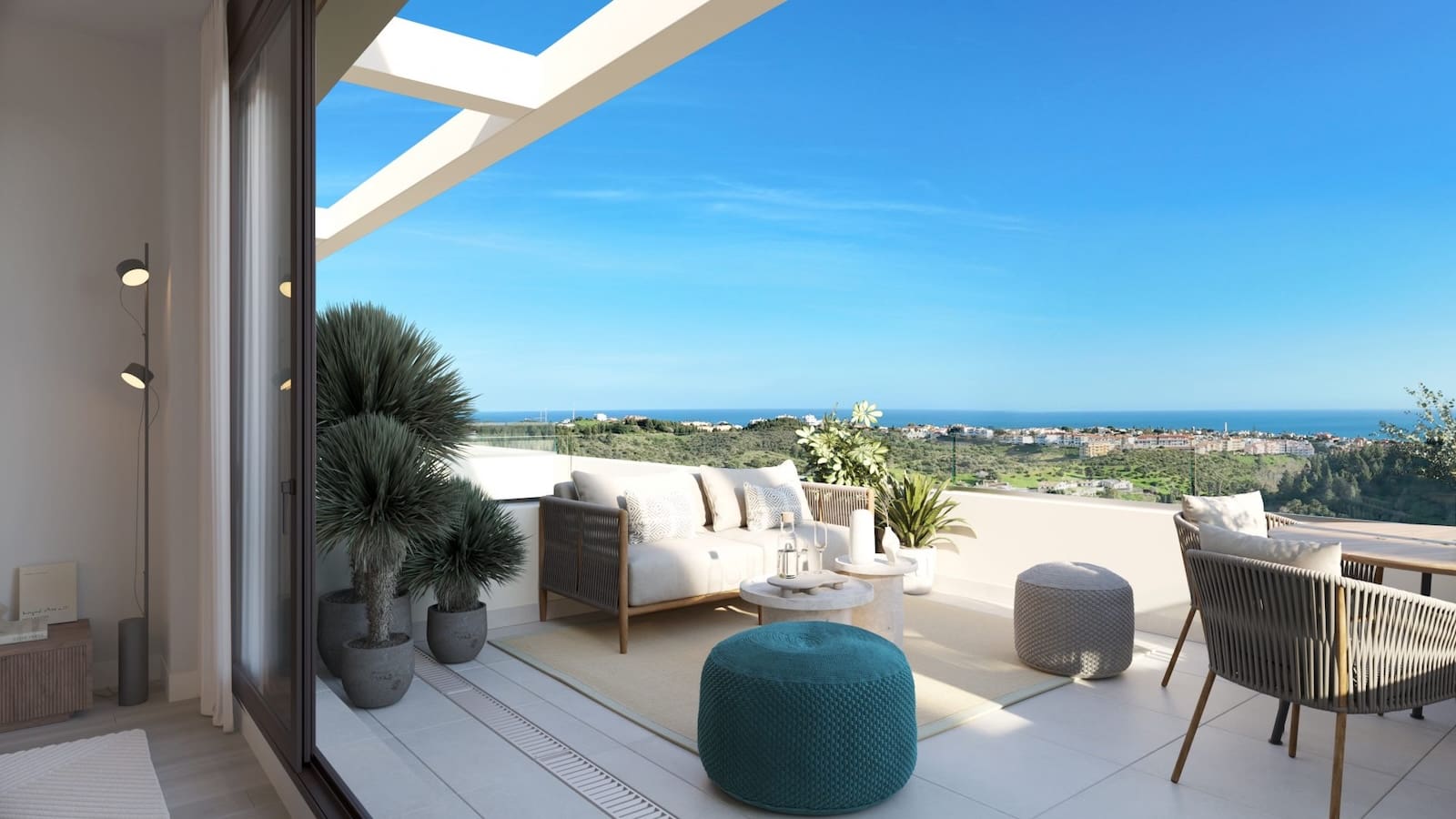 Greenity in Mijas Costa by Ikzoekuwhuisinspanje.nl, modern new build homes with large terraces and open Mediterranean views